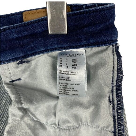 American Eagle Outfitters Womens Blue Dark Wash Super Hi Rise Jegging US 8 Short - Picture 14 of 14